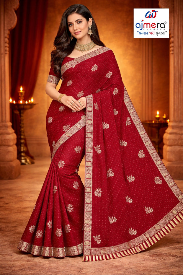Fandy Dyed Matching Saree with Blouse Piece for Premium Ethnic and Traditional Wear | VKM-MATUKI