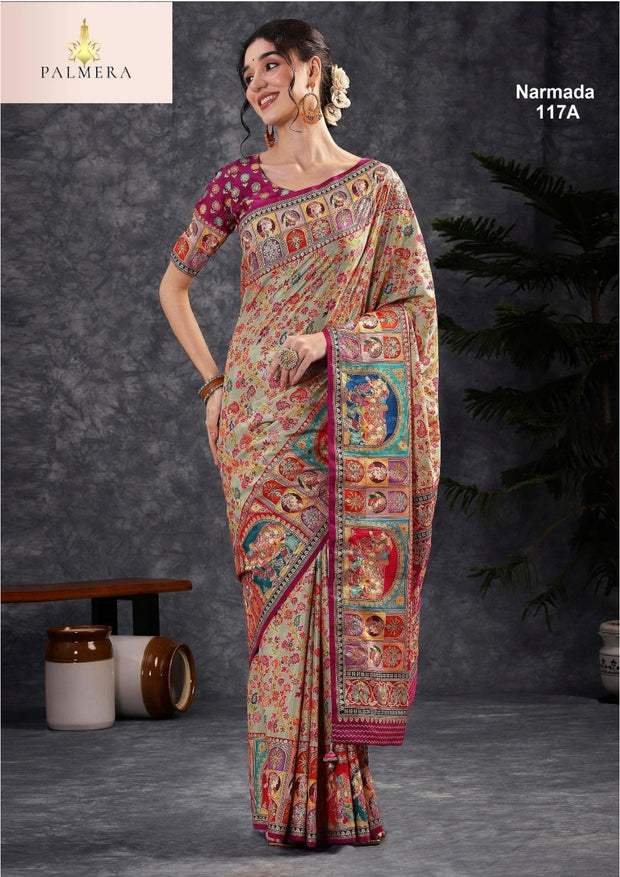 Palmera Saree Wholesaler and Palmera Saree Supplier | ALL-NARMADA-117