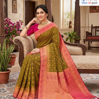 Fashionable Jacquard Silk Saree With Blouse Piece | RAL-GOKUL