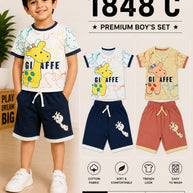 Kids T-Shirt & Half Pant Set Wholesale in Surat | GEE-1848-22X26