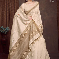 Apricot Linen Saree with Blouse for Premium Designer Ethnic Wear | ALL-APRICOT-210