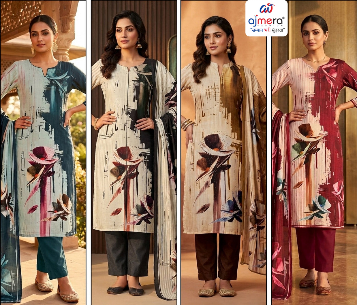 Breathable Cotton Unstitched Suit Set | RAI-DHADAK-5916
