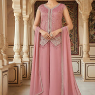 Designer Jacquard Gown for Women | JNX-LADLI87-L