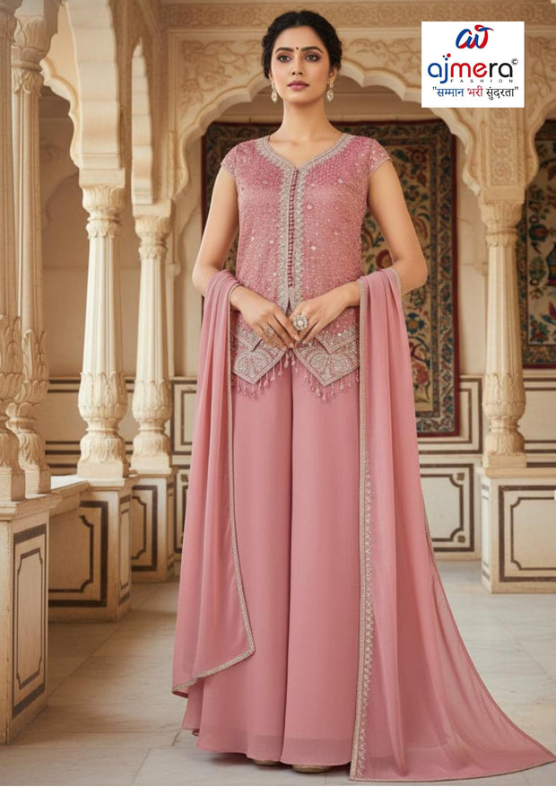 Designer Jacquard Gown for Women | JNX-LADLI87-L