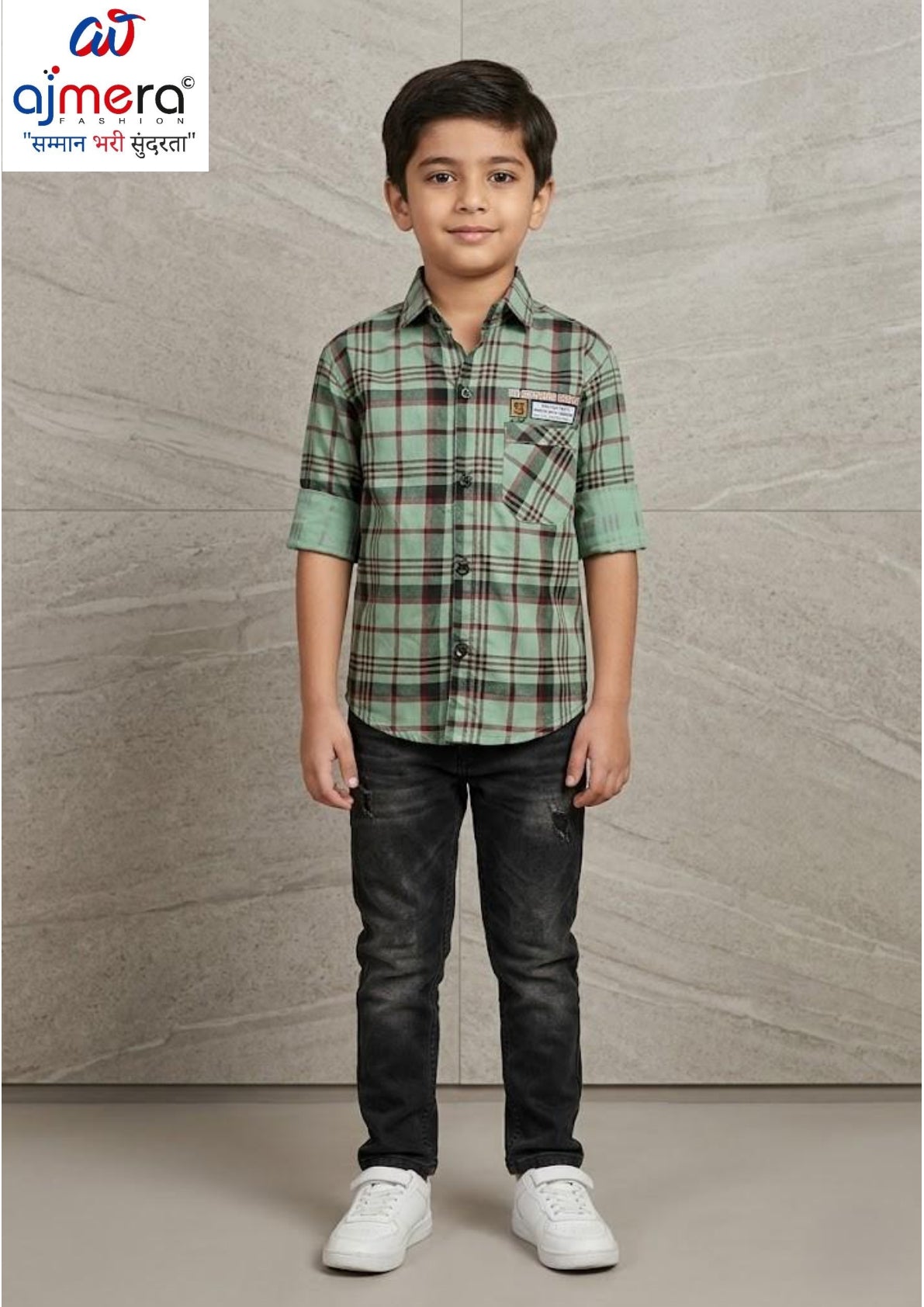 Kids Cotton Shirt Wholesale in Surat | RJ9-67