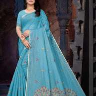 Pure Cotton Saree with Blouse Piece for Premium Ethnic and Traditional Wear | PUT-BHAKTI