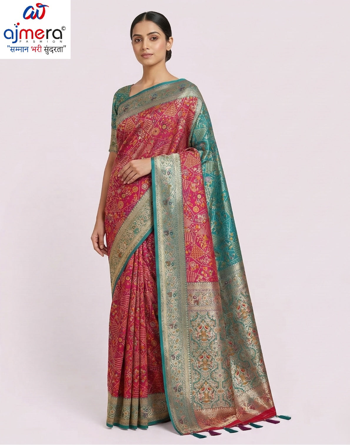 Exclusive Jacquard Silk Saree with Blouse Piece for Premium Cultural Wear | HLO-RAJSHREE-14