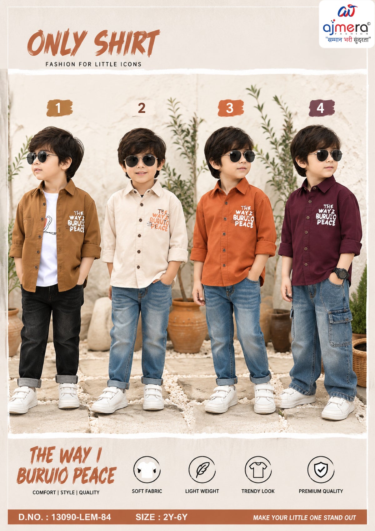 Kids Shirt Wholesale in Surat | SYA-13090-LEM84