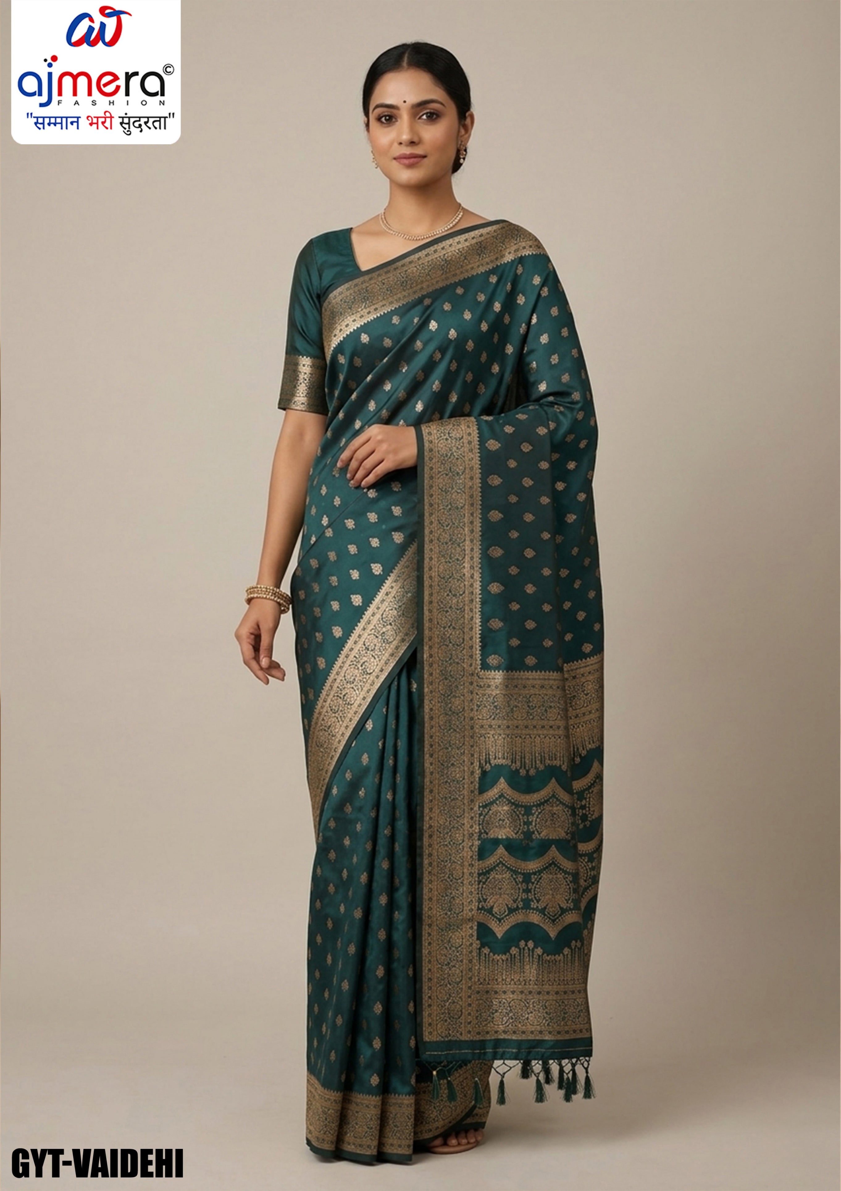 Classic Rapier Silk Matching Saree With Blouse Piece | GYT-VAIDEHI