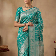 Graceful Jacquard Silk Saree with Blouse Piece for Timeless Ethnic Fashion | DS-ROSE