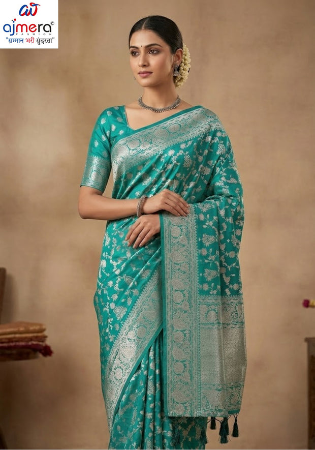 Graceful Jacquard Silk Saree with Blouse Piece for Timeless Ethnic Fashion | DS-ROSE