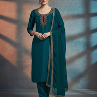 Premium Glass Organza Unstitched Suit Set | BKE-SIMRAN