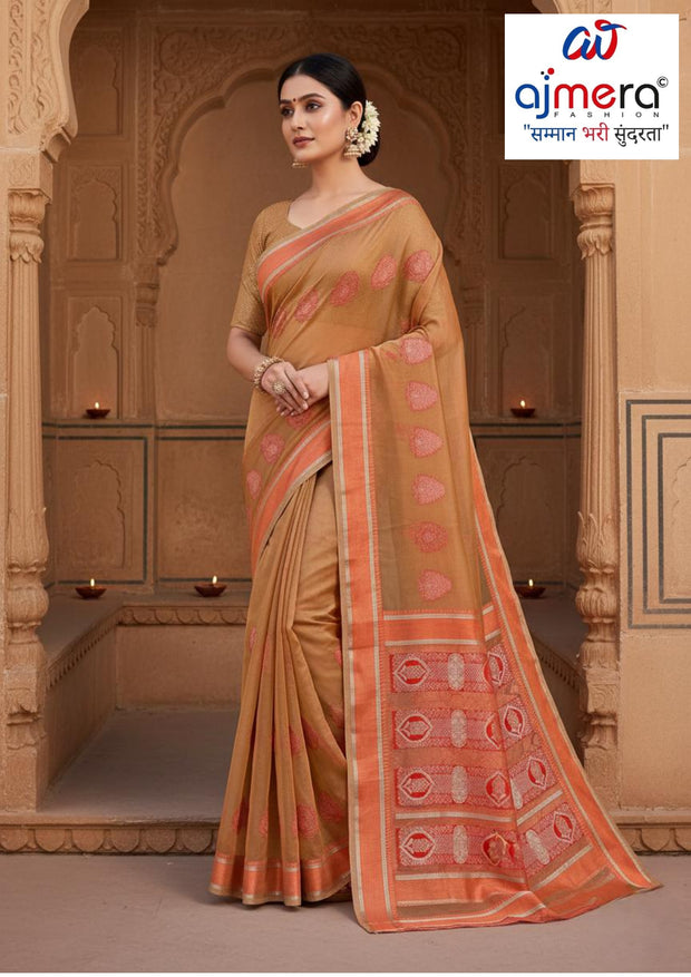 Artisan Rapier Silk Matching Saree With Blouse Piece | RKI-188