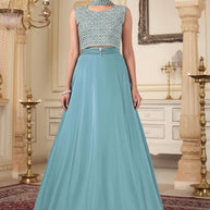Elegant Rangoli Designer Party Wear Gown for Women | SHP-4225