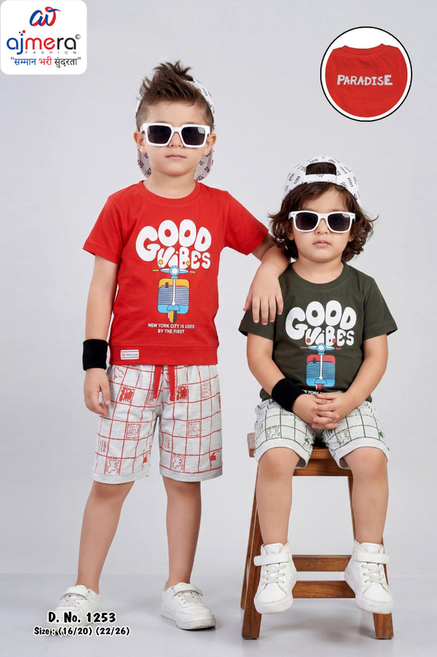 Wholesale Boys Casual T-Shirt & Pant Set | RMC-1253-22X26