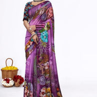 Classic Printed Saree with Blouse Piece for Timeless Traditional Style  | VER-LOVE CHESS-48082
