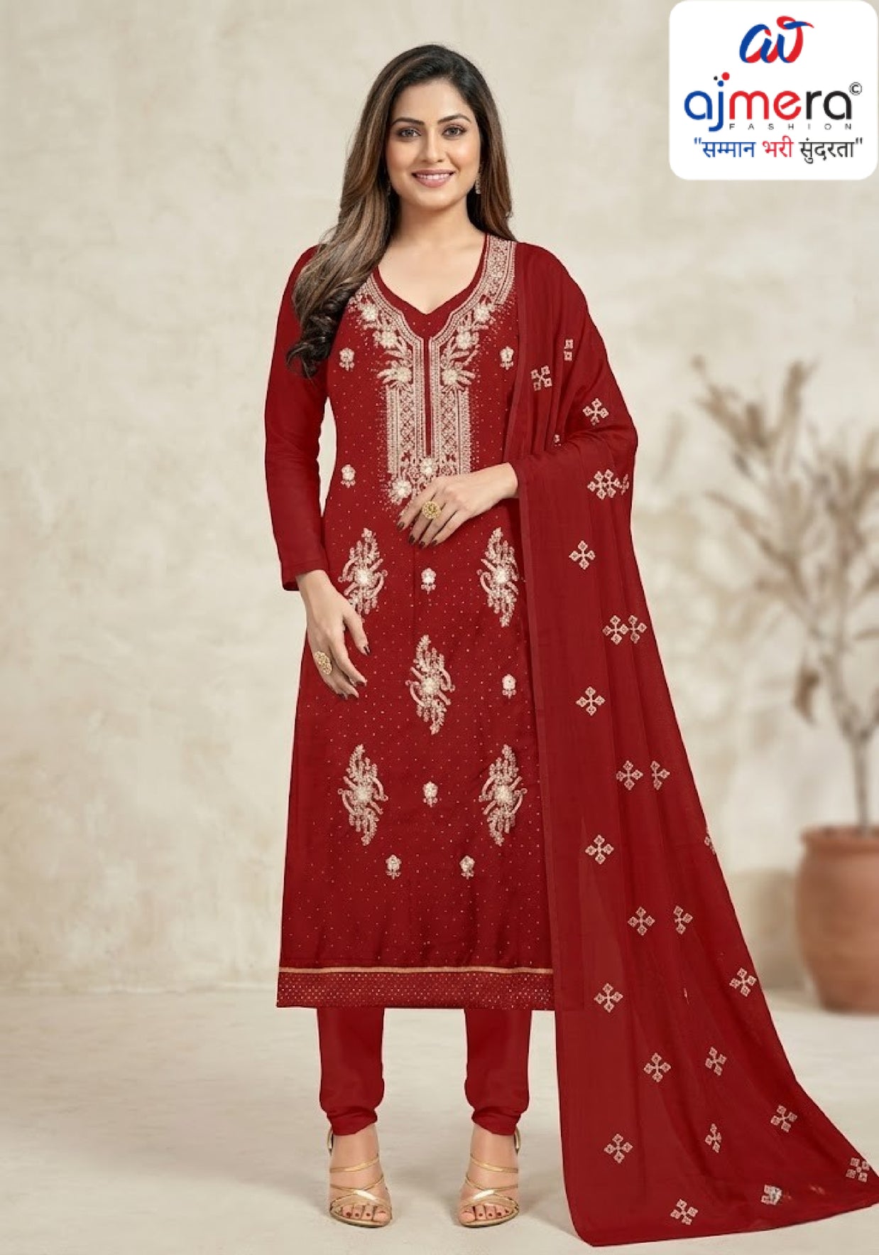 Premium Jaam Cotton Unstitched Suit Set | MJI-BINDU
