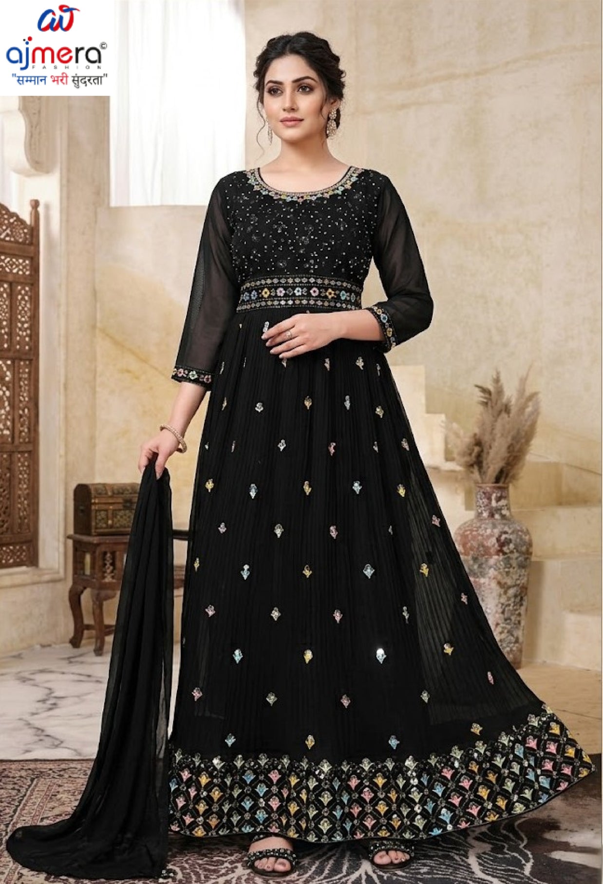 Elegant Jorjet Designer Party Wear Gown for Women | PNC-652