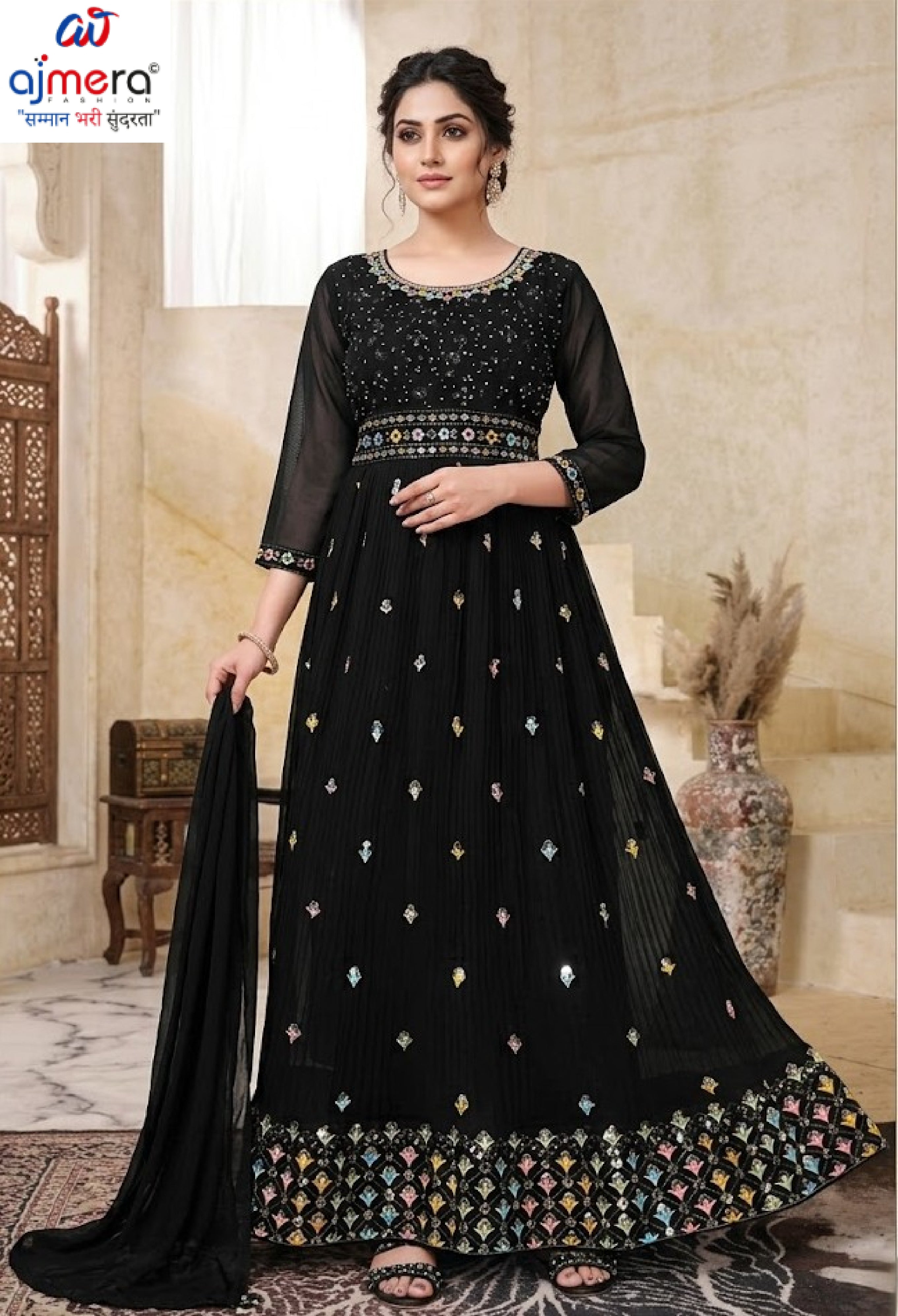 Elegant Jorjet Designer Party Wear Gown for Women | PNC-652