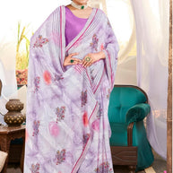 Fashionable Printed Saree with Blouse Piece for Festive Collection | PRM-AC GIRL
