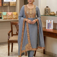 Premium Georgette Work Unstitched Suit Set | DAF-GEORGETTE WORK