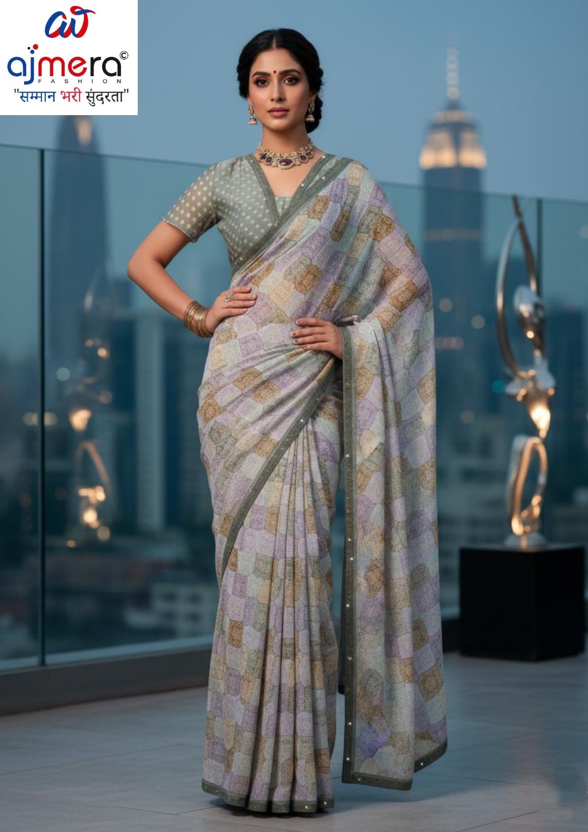 Elegant Printed Saree with Designer Blouse Piece for Festive Wear | RDD-SHAGUN
