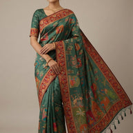 Designer Weave Jacquard Silk Saree With Blouse Piece | WSO-PRESTIGE