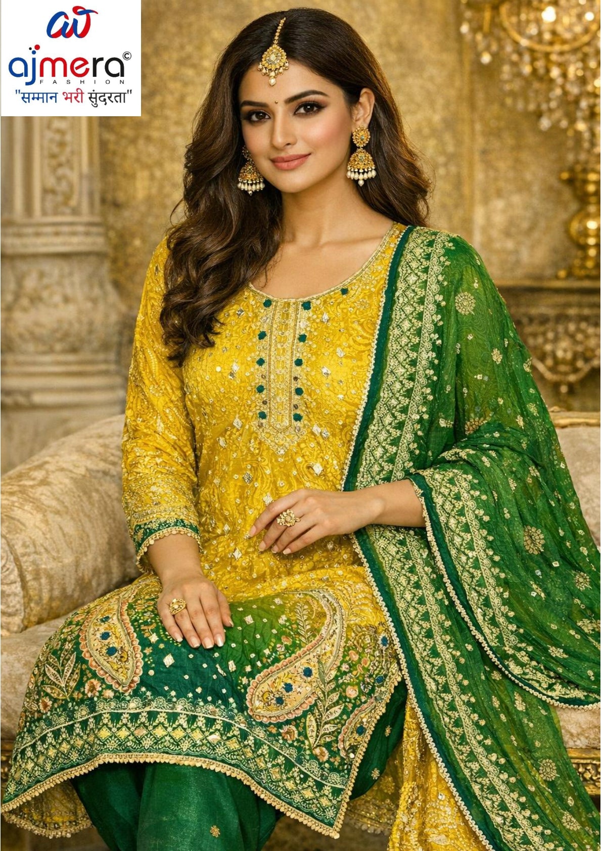 Premium Designer Glass Organza Unstitched Suit Set | AAR-ROMIO