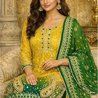 Premium Designer Glass Organza Unstitched Suit Set | AAR-ROMIO