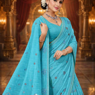 Fancy Cotton Saree with Without Blouse for Premium Ethnic and Traditional Wear | PJA-TOM AND JERRY
