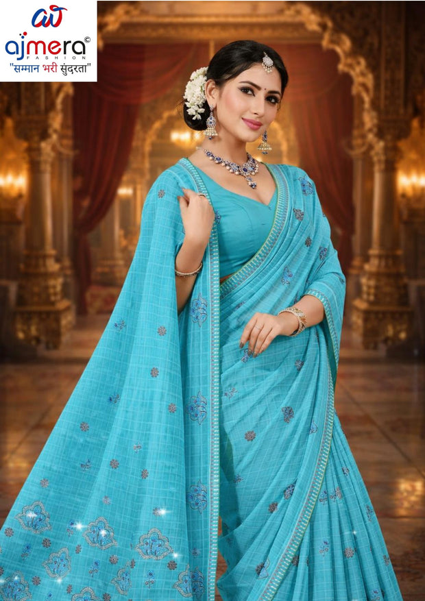 Fancy Cotton Saree with Without Blouse for Premium Ethnic and Traditional Wear | PJA-TOM AND JERRY