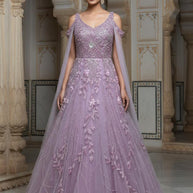 Elegant Net Designer Party Wear Gown for Women | SDO-5833