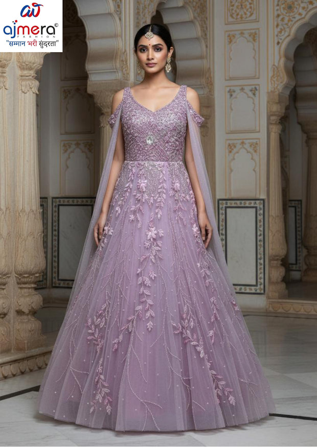 Elegant Net Designer Party Wear Gown for Women | SDO-5833