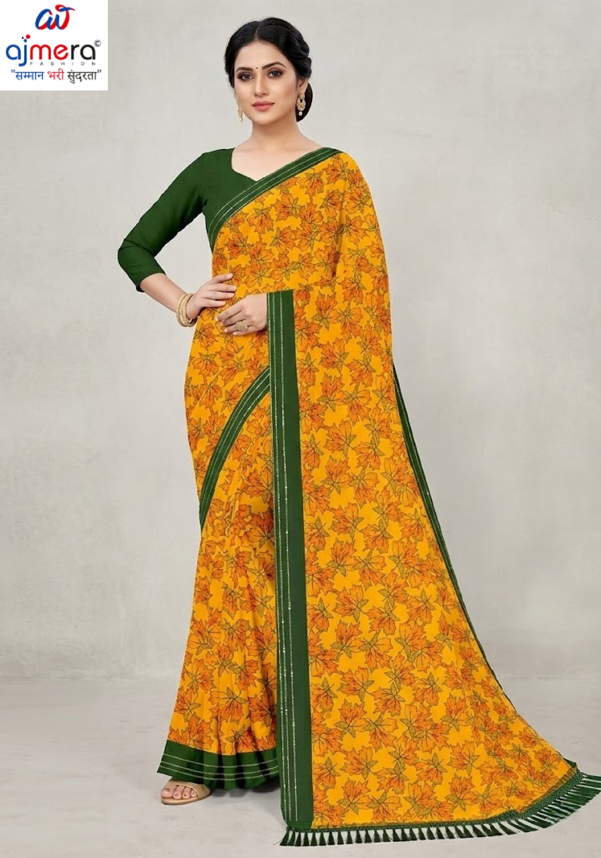 Exclusive Printed Saree with Blouse Piece for Elegant Ethnic Look | CAS-SHUBH LAGAN