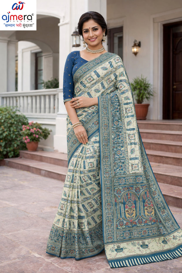 Stylish Jacquard Silk Saree with Blouse Piece for Festive Collection | DNA-PAPER BOAT
