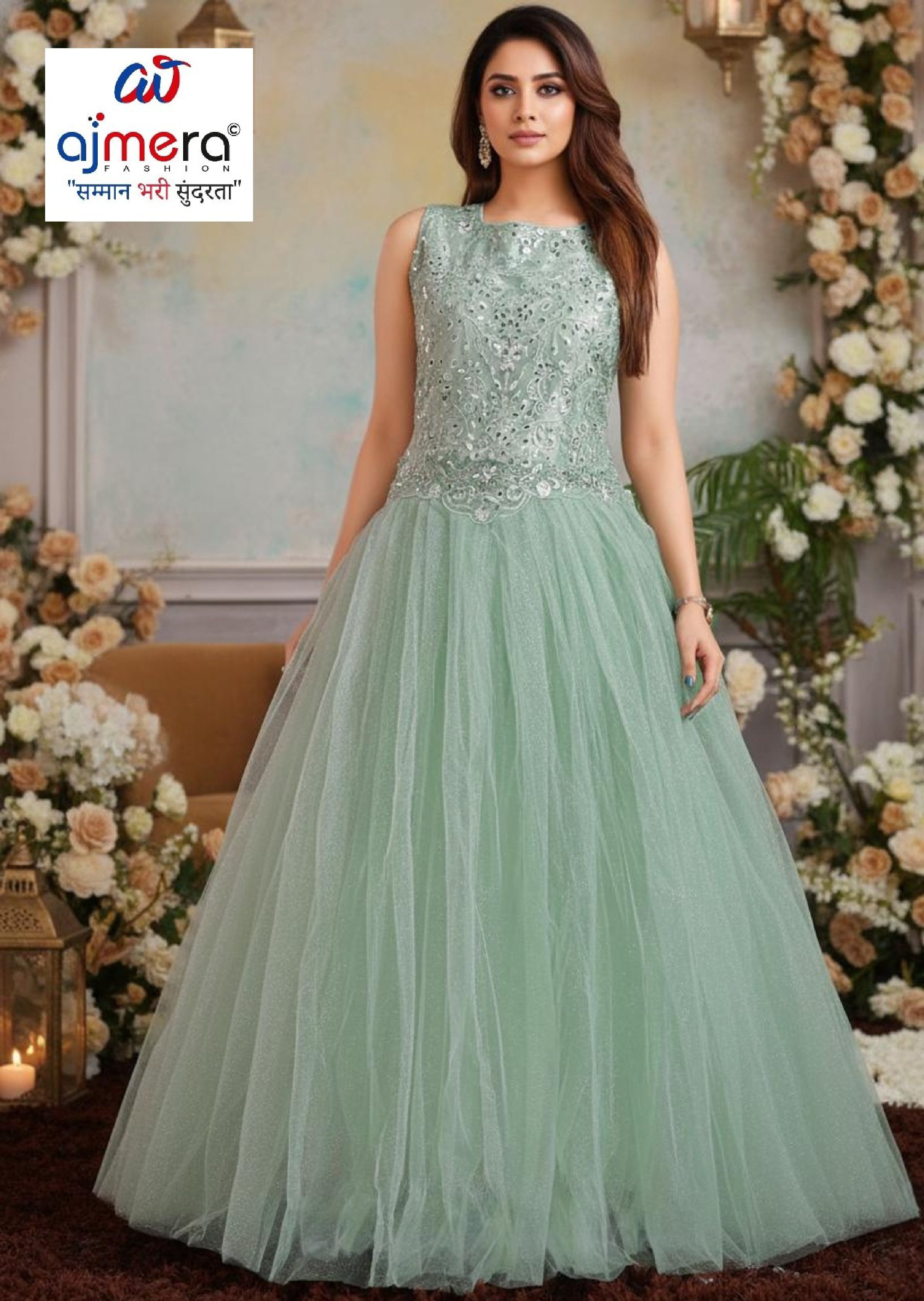 Elegant Designer Party Wear Gown for Women | KRU-8045