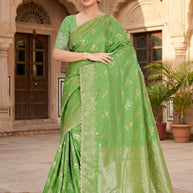 Graceful Jacquard Silk Saree with Blouse Piece for Timeless Ethnic Fashion | RAL-DSLR
