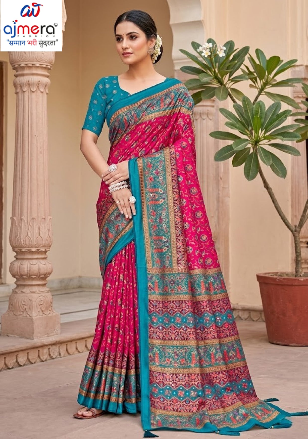 Designer Printed Saree with Blouse Piece for Special Occasions  | VER-BANJARAN-47456