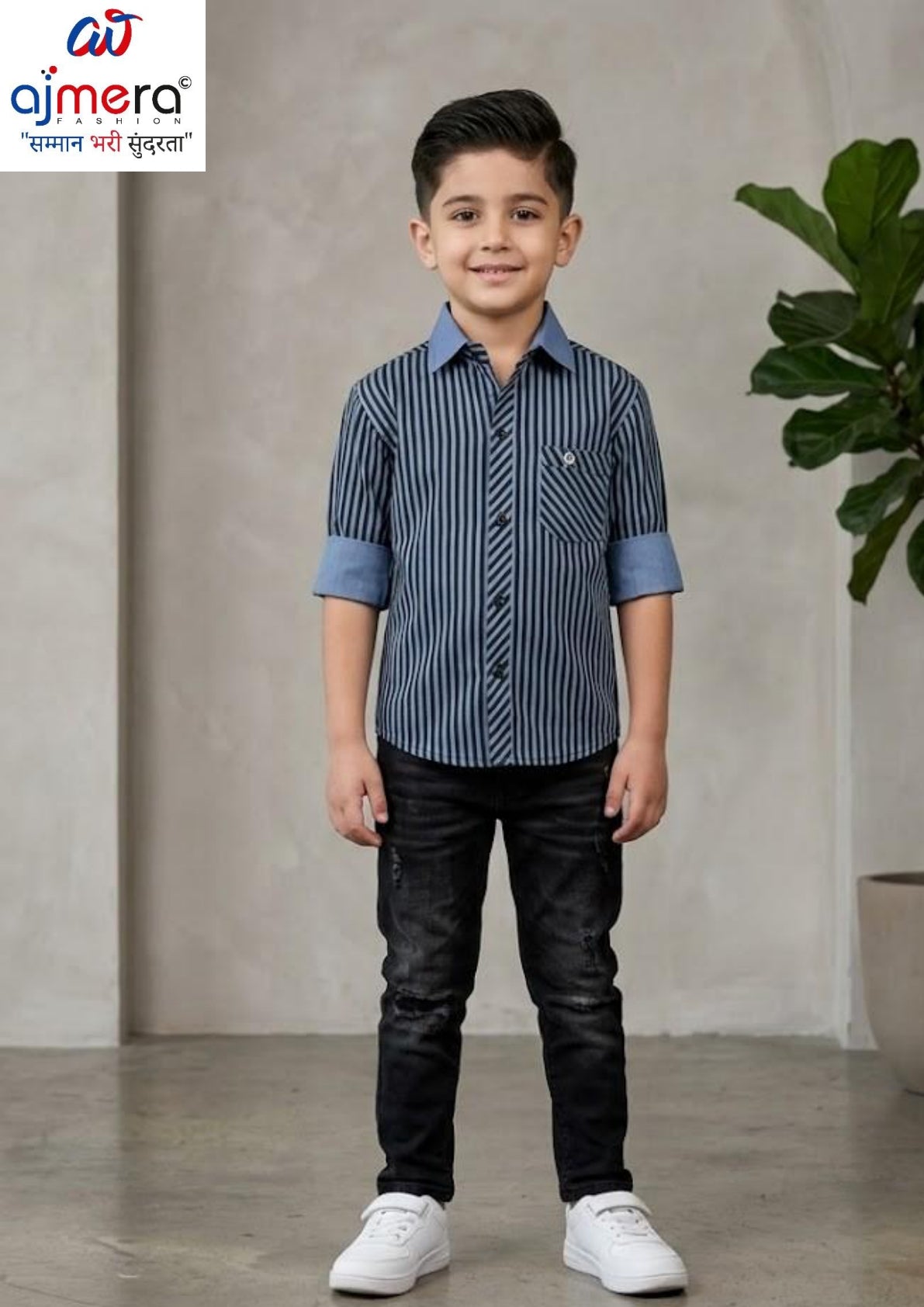 Cotton Kids Shirt Wholesale in Surat | RJ9-62-1