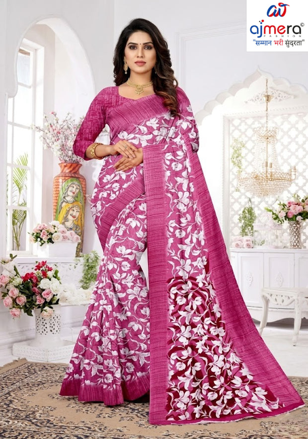 Khadi Print Loose Saree with Blouse for Premium Ethnic and Traditional Wear | GLC-LAPTOP