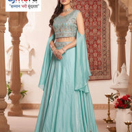 Elegant Fandy Designer Crop Top Style Party Wear Gown for Women | KTX-51 CROPTOP
