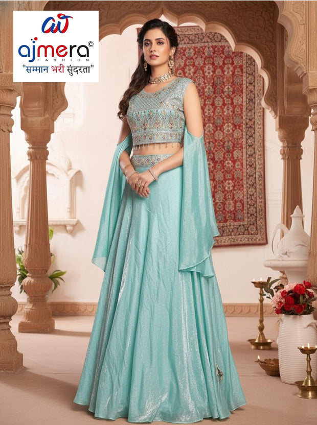 Elegant Fandy Designer Crop Top Style Party Wear Gown for Women | KTX-51 CROPTOP