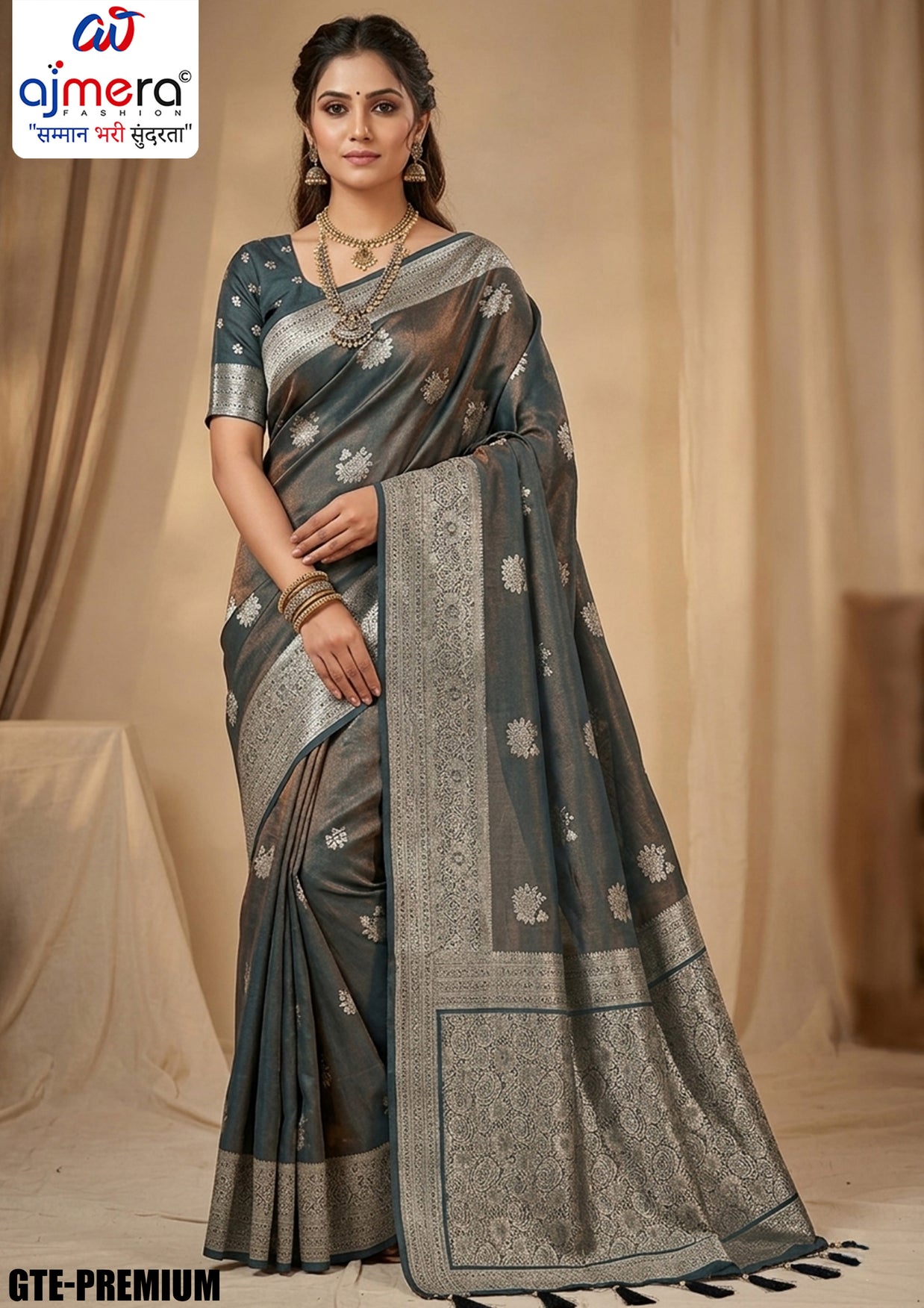 Charm Jacquard Silk Saree With Blouse Piece | GTE-PREMIUM