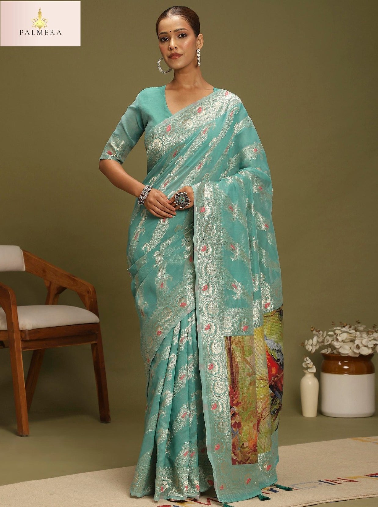 Palmera Saree Manufacturer and Palmera Saree Supplier | ALL-VANAYA-05