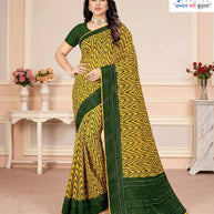 Graceful Printed Saree with Blouse Piece for Modern Ethnic Fashion  | CAS-BHAGYA SHREE