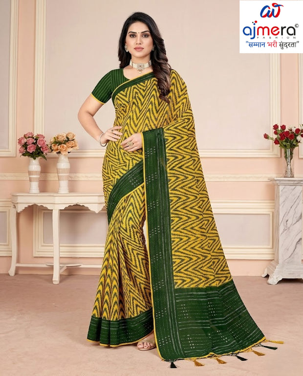 Graceful Printed Saree with Blouse Piece for Modern Ethnic Fashion  | CAS-BHAGYA SHREE