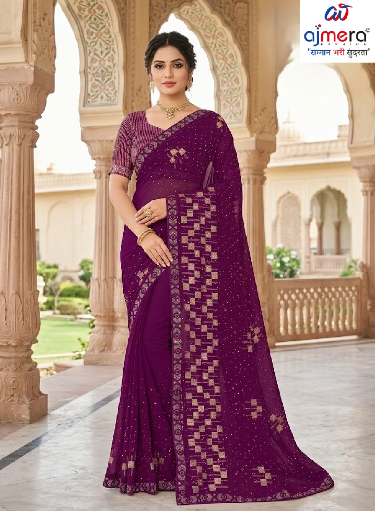 Modern Rapier Silk Matching Saree With Blouse Piece | RAL-LTD