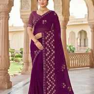 Modern Rapier Silk Matching Saree With Blouse Piece | RAL-LTD