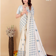 Apricot Linen Saree with Blouse for Premium Ethnic and Festive Wear | ALL-APRICOT-308