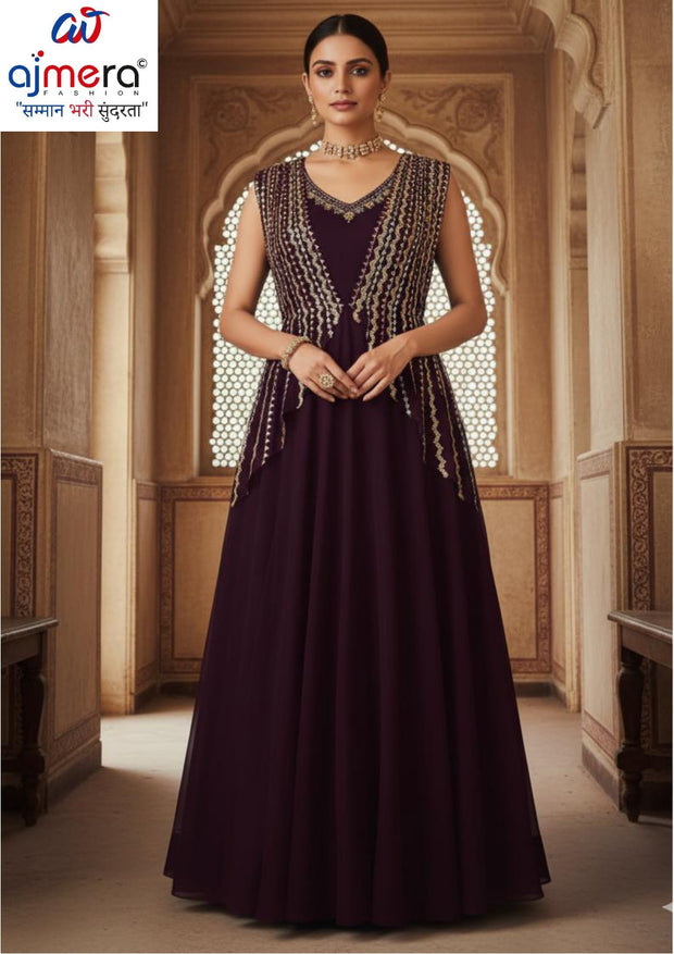 Elegant Georgette Designer Party Wear Gown for Women | SHP-1149
